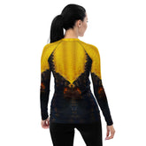 Close-up of NS-803 women's rash guard fabric detail